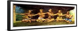 Siva Dance with 5 Dancers, Vaiala, Samoa, 1890-John La Farge-Framed Premium Giclee Print