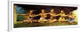 Siva Dance with 5 Dancers, Vaiala, Samoa, 1890-John La Farge-Framed Premium Giclee Print