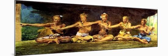 Siva Dance with 5 Dancers, Vaiala, Samoa, 1890-John La Farge-Mounted Premium Giclee Print