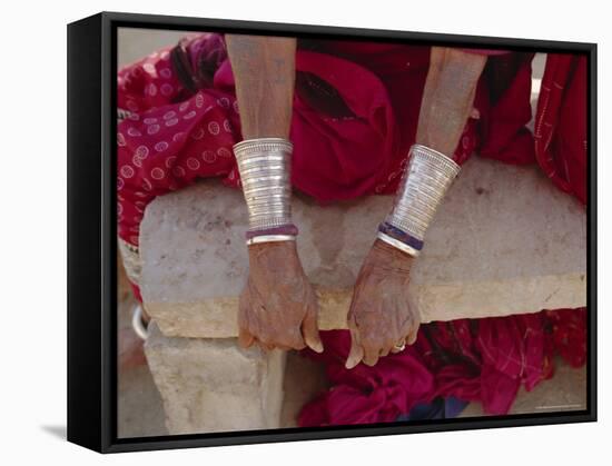Siver Bracelets, Jodpur, Rajasthan, India-Robert Harding-Framed Stretched Canvas