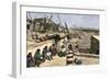 Siversmiths at Work in Zuni Pueblo, New Mexico, 1800s-null-Framed Giclee Print