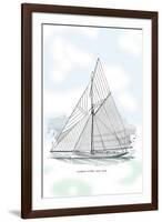 Six-Beam Cutter Sail Plan-Charles P. Kunhardt-Framed Art Print