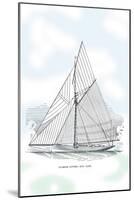 Six-Beam Cutter Sail Plan-Charles P. Kunhardt-Mounted Art Print