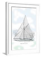 Six-Beam Cutter Sail Plan-Charles P. Kunhardt-Framed Art Print