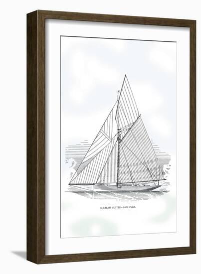 Six-Beam Cutter Sail Plan-Charles P. Kunhardt-Framed Art Print