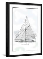 Six-Beam Cutter Sail Plan-Charles P. Kunhardt-Framed Art Print