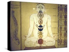 Six Chakras Representing the Plexuses of the Human Body, Tanjore, Tamil Nadu, C1850-null-Stretched Canvas