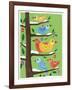 Six Christmas Birds-Nathaniel Mather-Framed Giclee Print