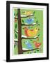 Six Christmas Birds-Nathaniel Mather-Framed Giclee Print