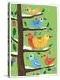 Six Christmas Birds-Nathaniel Mather-Stretched Canvas