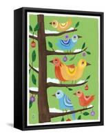 Six Christmas Birds-Nathaniel Mather-Framed Stretched Canvas