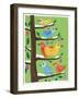 Six Christmas Birds-Nathaniel Mather-Framed Giclee Print