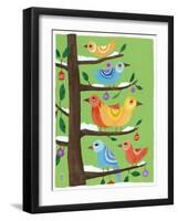 Six Christmas Birds-Nathaniel Mather-Framed Giclee Print