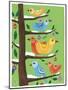 Six Christmas Birds-Nathaniel Mather-Mounted Giclee Print