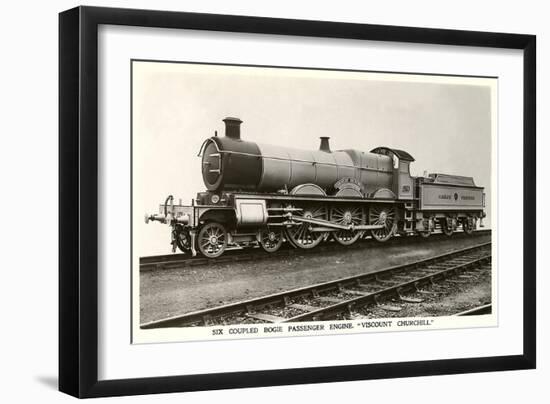 Six Coupled Passenger Train Engine-null-Framed Art Print