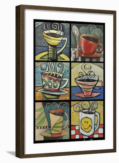 Six Cups Coffee Quote-Tim Nyberg-Framed Giclee Print