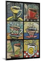 Six Cups Coffee Quote-Tim Nyberg-Mounted Giclee Print