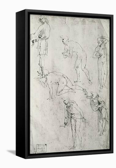 Six Figures, Study for an Epiphany-Leonardo da Vinci-Framed Stretched Canvas