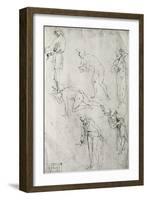 Six Figures, Study for an Epiphany-Leonardo da Vinci-Framed Giclee Print