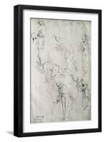 Six Figures, Study for an Epiphany-Leonardo da Vinci-Framed Giclee Print