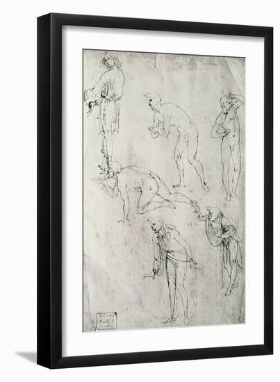 Six Figures, Study for an Epiphany-Leonardo da Vinci-Framed Giclee Print