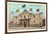 Six Flags on the Alamo, San Antonio, Texas-null-Framed Art Print