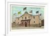 Six Flags on the Alamo, San Antonio, Texas-null-Framed Art Print