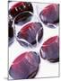 Six Glasses of Red Wine Against White Background-Linda Burgess-Mounted Photographic Print