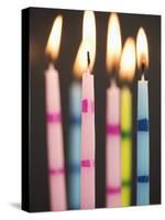 Six Lit Birthday Candles-Tom Grill-Stretched Canvas