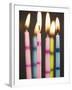 Six Lit Birthday Candles-Tom Grill-Framed Photographic Print