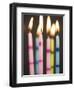 Six Lit Birthday Candles-Tom Grill-Framed Photographic Print