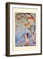 Six Little Mermaids-H.m. Brock-Framed Art Print