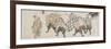 Six Male Gods Performing the Lion Dance, 1797-1819-Katsushika Hokusai-Framed Premium Giclee Print