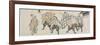 Six Male Gods Performing the Lion Dance, 1797-1819-Katsushika Hokusai-Framed Premium Giclee Print