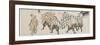 Six Male Gods Performing the Lion Dance, 1797-1819-Katsushika Hokusai-Framed Giclee Print