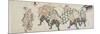 Six Male Gods Performing the Lion Dance, 1797-1819-Katsushika Hokusai-Mounted Giclee Print