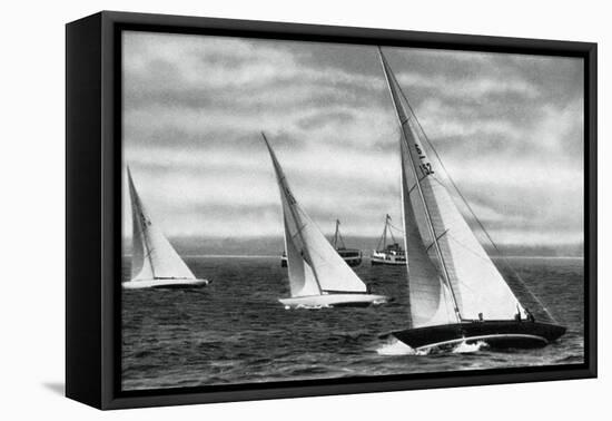 Six Metre R Class Sailing, Berlin Olympics, 1936-null-Framed Stretched Canvas