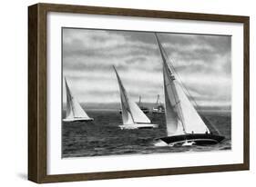 Six Metre R Class Sailing, Berlin Olympics, 1936-null-Framed Giclee Print