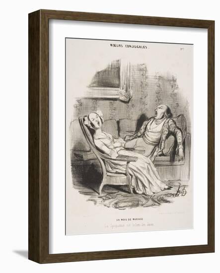 Six Mois De Mariage-Honore Daumier-Framed Giclee Print