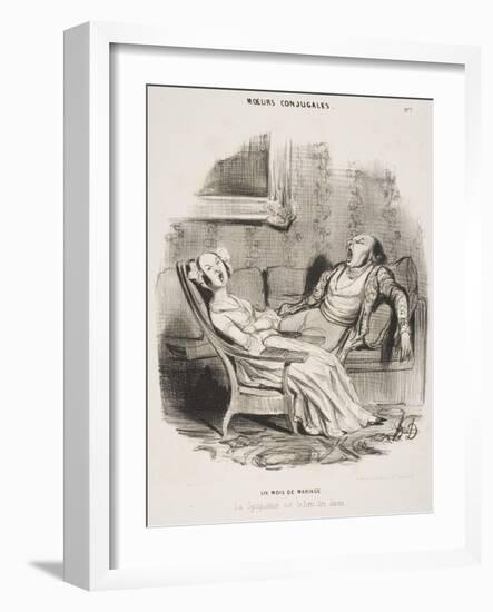 Six Mois De Mariage-Honore Daumier-Framed Giclee Print