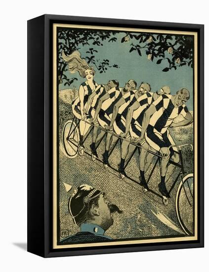 Six on a Cycle-null-Framed Stretched Canvas