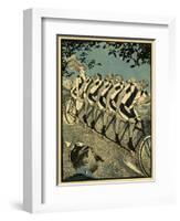 Six on a Cycle-null-Framed Art Print