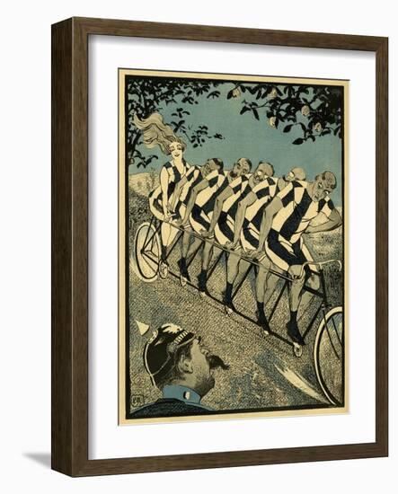 Six on a Cycle-null-Framed Art Print