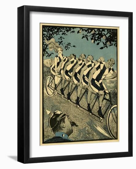 Six on a Cycle-null-Framed Art Print