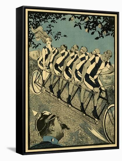Six on a Cycle-null-Framed Stretched Canvas