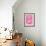 Six On Pink-null-Framed Art Print displayed on a wall