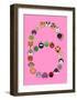 Six On Pink-null-Framed Art Print