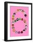 Six On Pink-null-Framed Art Print