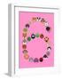 Six On Pink-null-Framed Art Print