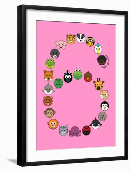 Six On Pink-null-Framed Giclee Print